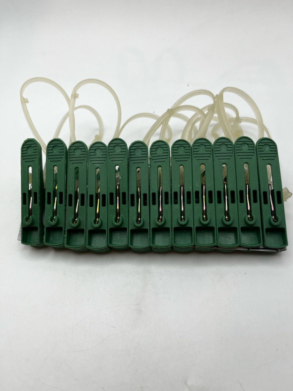 Green Hanging Closet Clips with Clear Loops - 12-Pack
